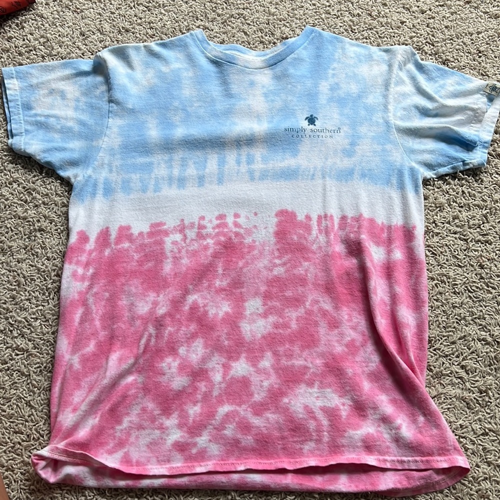 Simply Southern Blue, White, Pink Turtle Tee